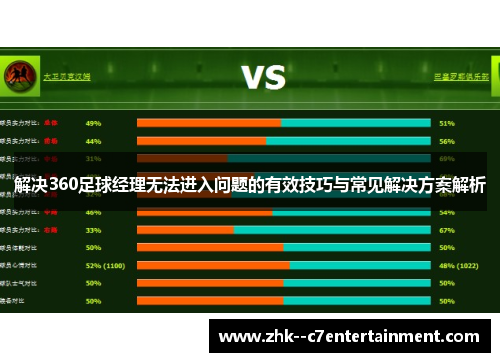解决360足球经理无法进入问题的有效技巧与常见解决方案解析 解决360足球经理无法进入问题的有效技巧与常见解决方案解析